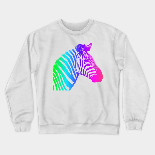 color wheel zebra Crewneck Sweatshirt by JulietLake